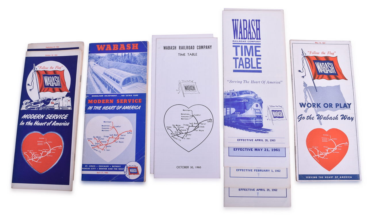 5070 - Thirteen Wabash Railroad Timetables - 1932-1963 thumbnail