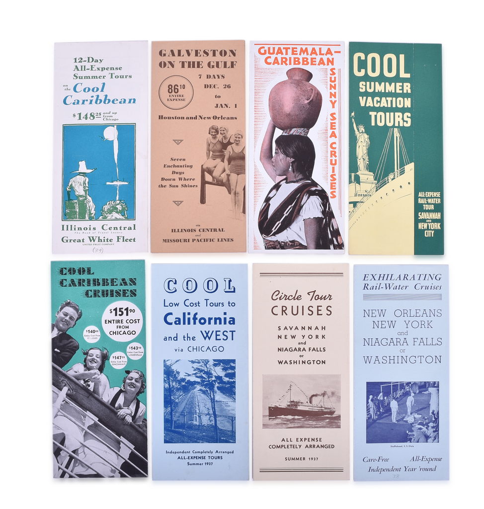 5073 - Group of 16 Illinois Central Railroad Vacation Travel Brochures - 1934 to 1941 thumbnail