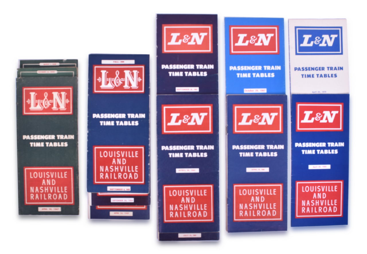 5080 - Thirteen Louisville & Nashville Railroad Timetables - 1938 to 1970 thumbnail