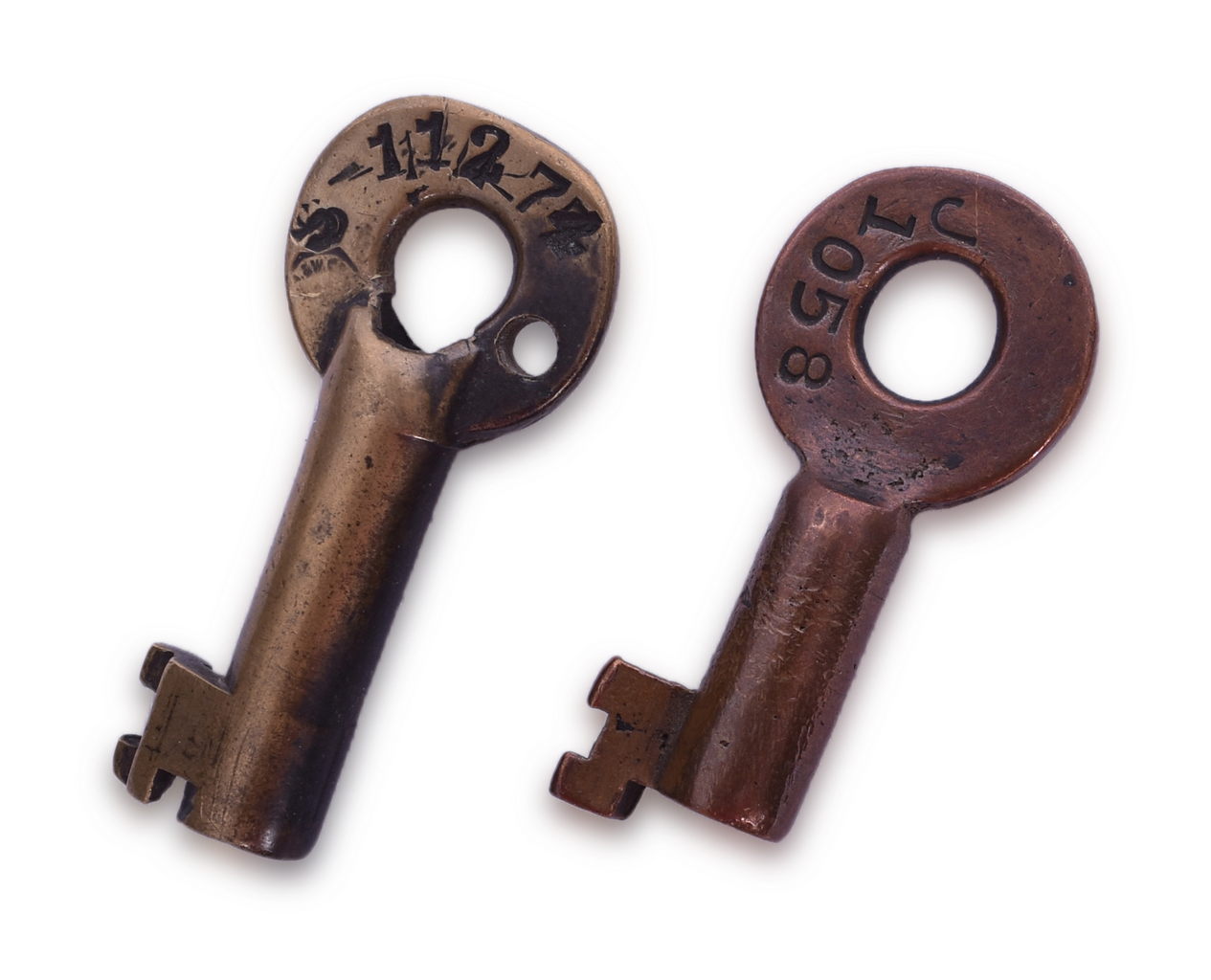 5081 - Great Northern Railway and Denver & Rio Grande Brass Railroad Keys thumbnail