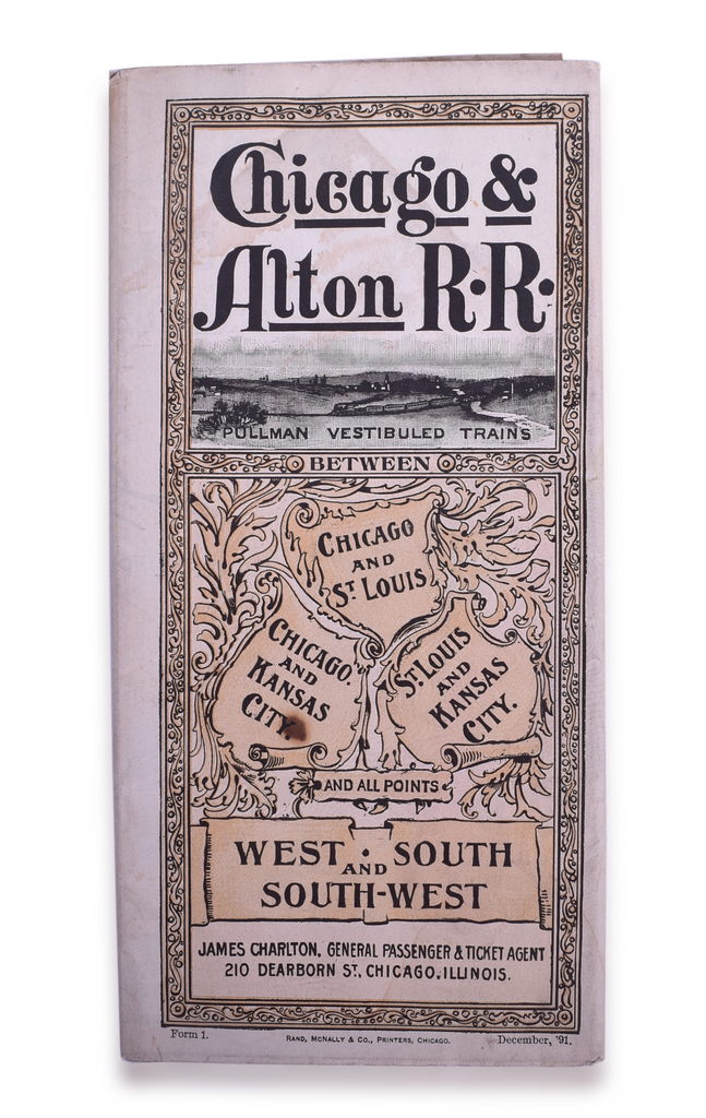 5088 - Chicago & Alton Railroad December 1891 Timetable Schedule of the Main Line thumbnail