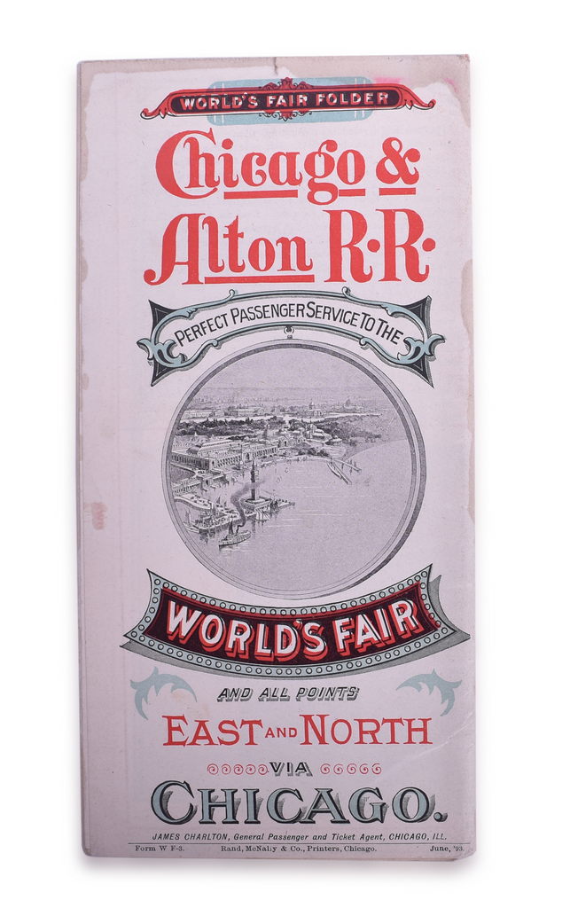 5094 - Chicago & Alton Railroad June 1893 Timetable World's Fair Folder thumbnail