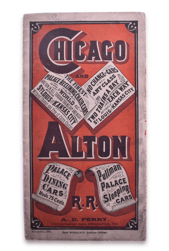 5096 - Chicago & Alton Railroad November 1884 Timetable Kansas City, Denver, Pueblo thumbnail