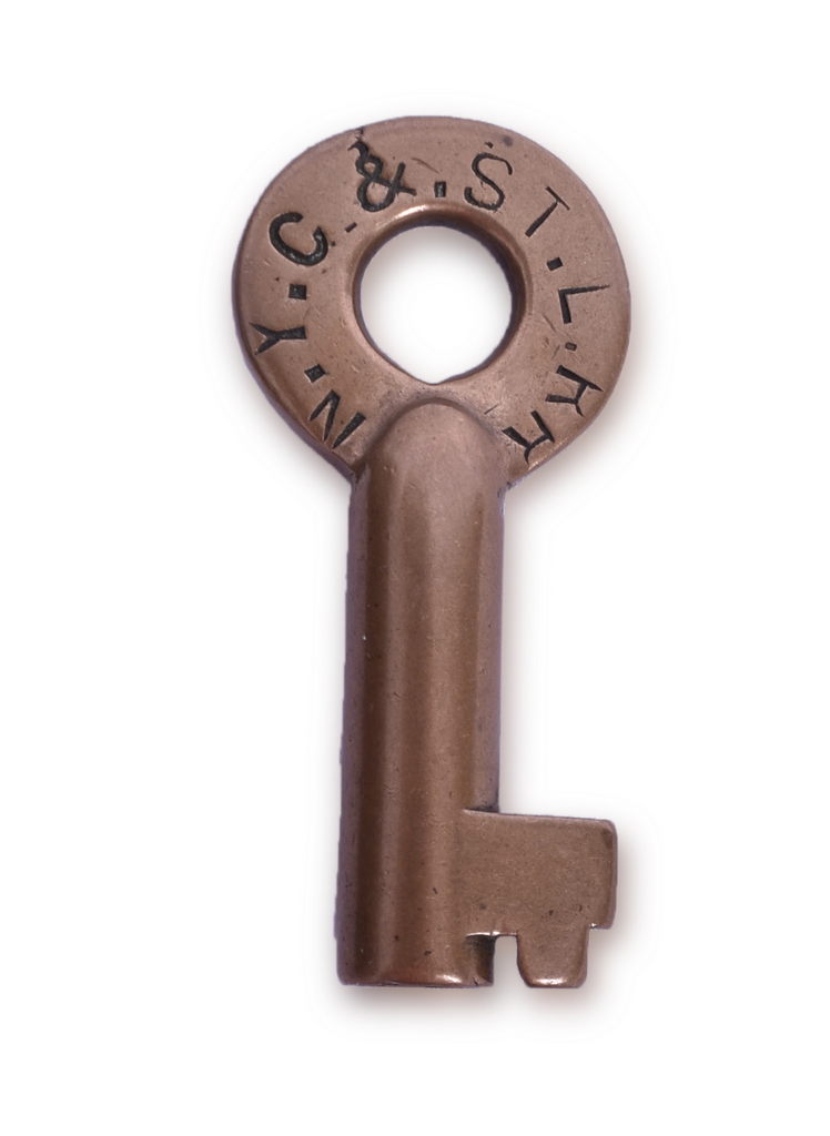 5097 - Nickel Plate / New York Chicago & St. Louis Railroad A&W Brass Switch Key thumbnail