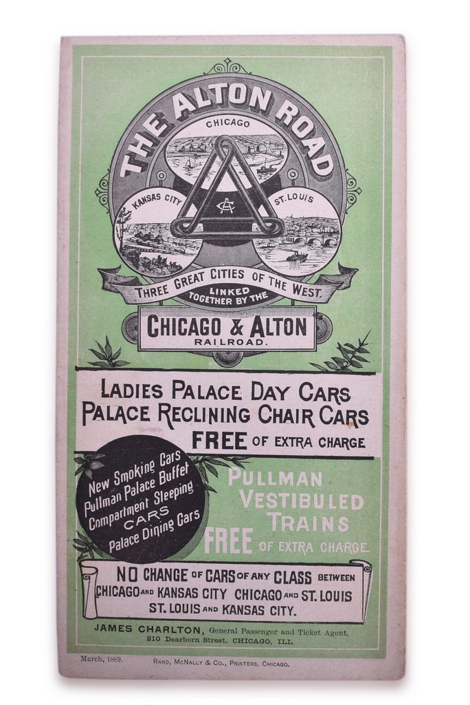5098 - Chicago & Alton Railroad March 1889 Timetable Kansas City thumbnail