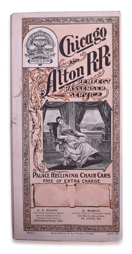 5102 - Chicago & Alton Railroad April 1899 Timetable Schedule of the Main Line thumbnail