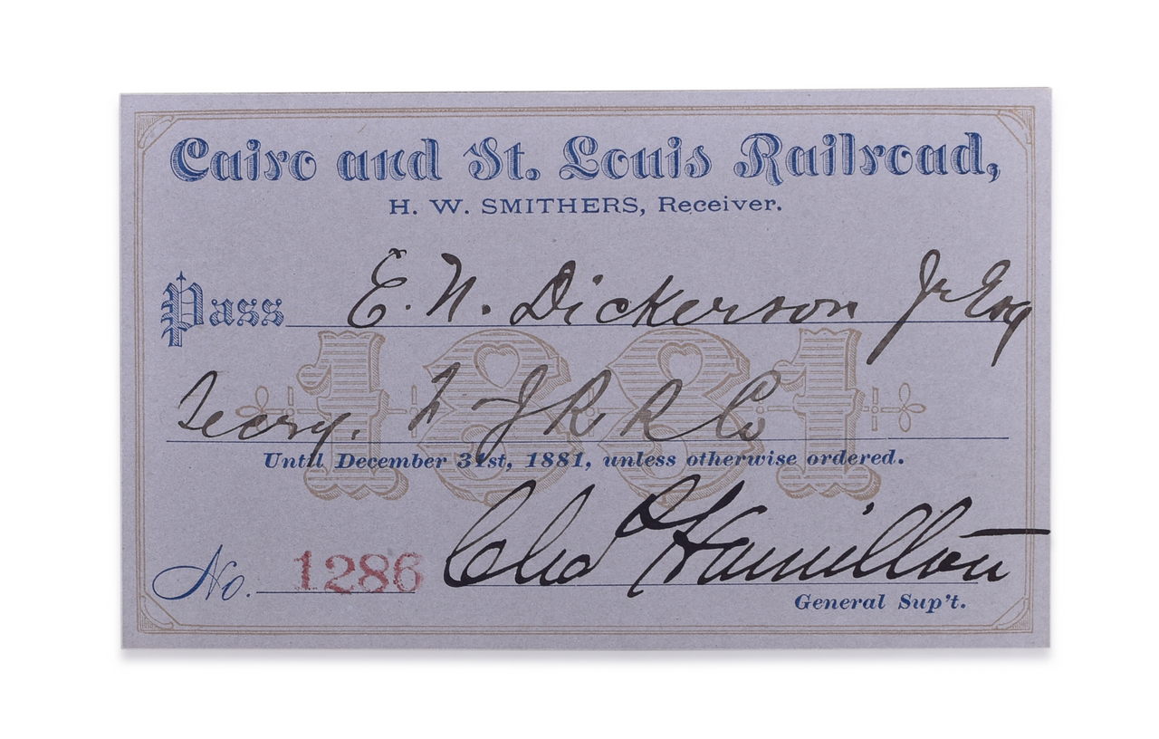 5111 - Cairo & St. Louis Railroad 1881 Annual Pass thumbnail