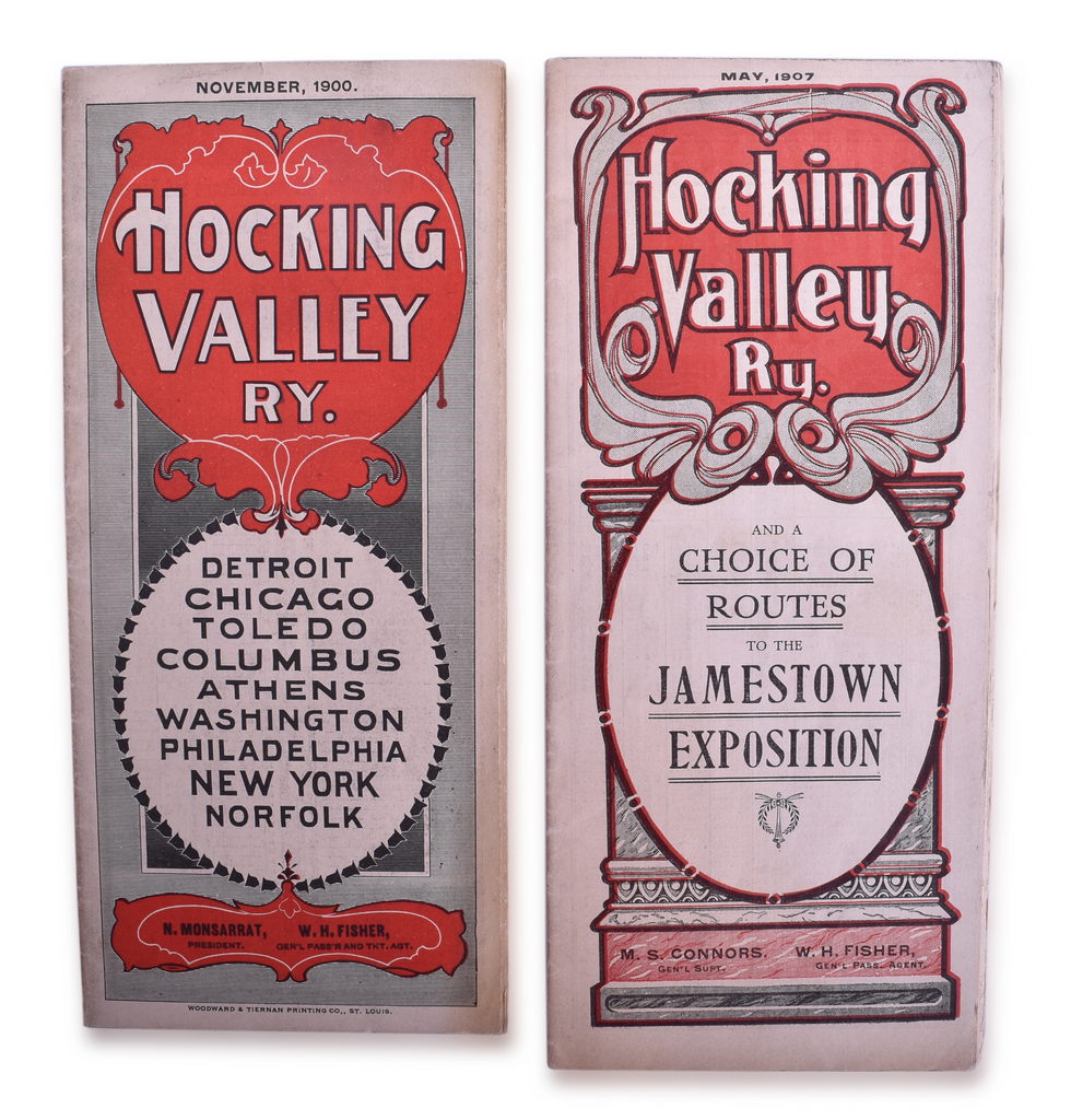 5126 - Hocking Valley Railway Timetables November 1900 and May 1907 thumbnail