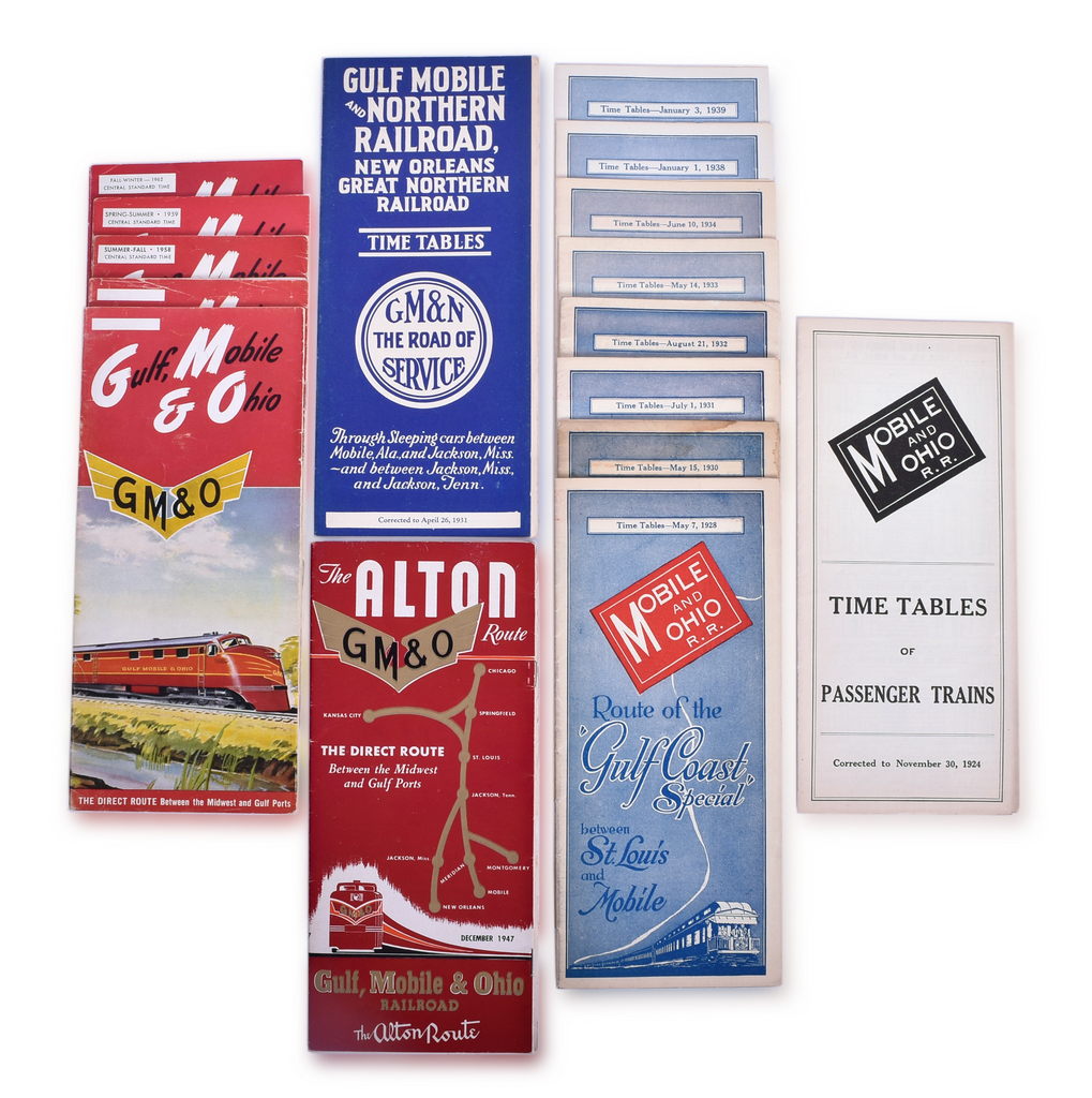 5134 - Seventeen Gulf, Mobile, & Ohio Railroad Timetables - 1924 to 1962 thumbnail