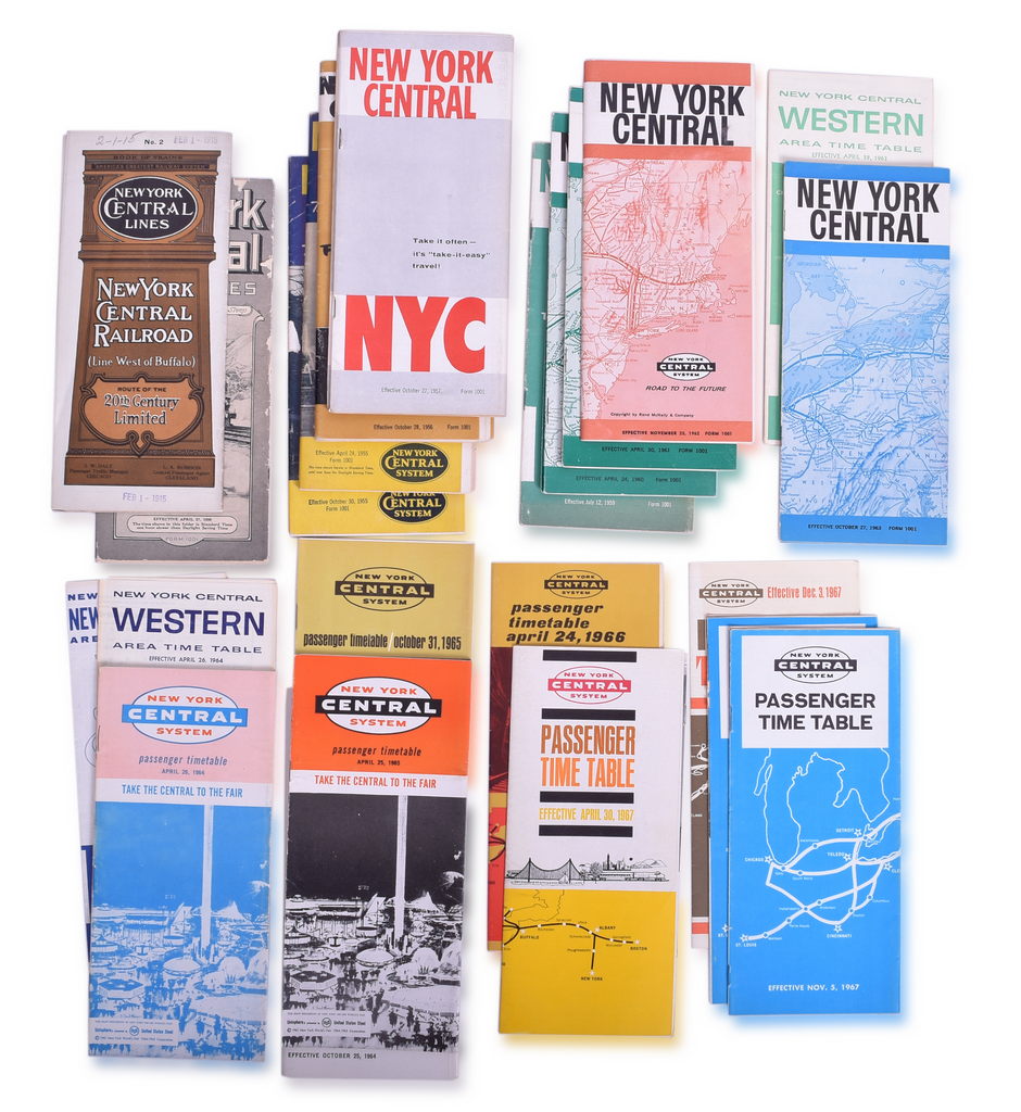 5136 - Twenty New York Central Railroad Timetables - 1915 to 1967 thumbnail