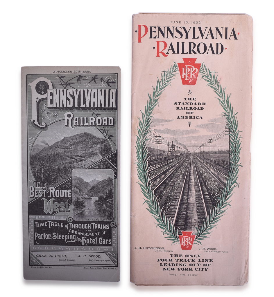 5142 - Pennsylvania Railroad Early Timetables - November 1885 and June 1902 thumbnail