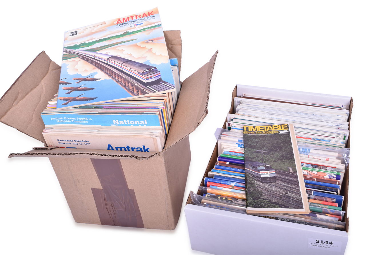 5144 - Large Group of 100+ Amtrak Railroad Timetables and Brochures - 1970's to 2000's thumbnail