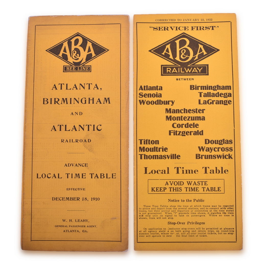 5148 - Nineteen Railroad Timetables - 1910 to 1974 - Southern Railway, Georgia Railroad, West Point Route, Bay Line, Bee Line thumbnail