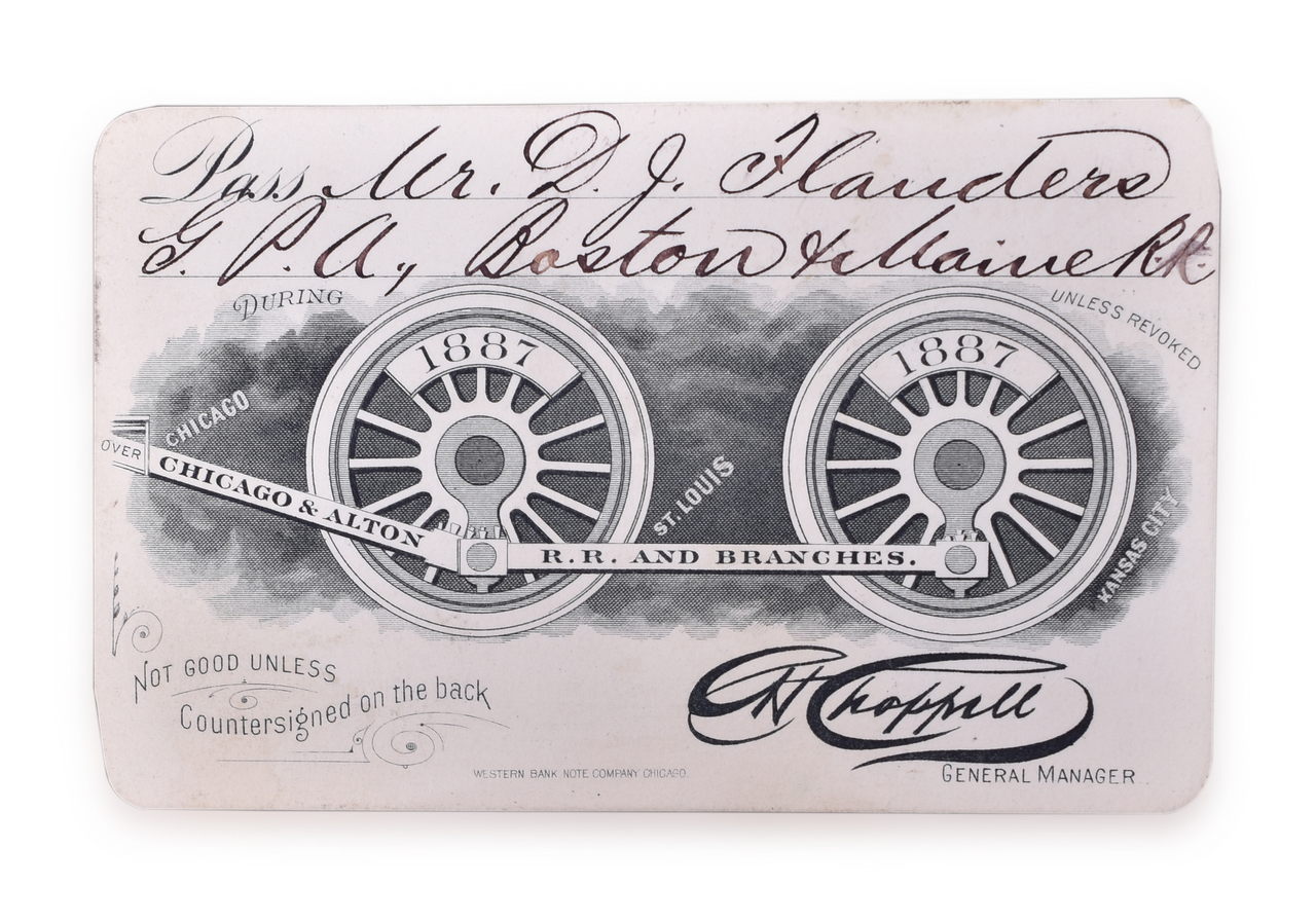 5149 - 1887 Chicago and Alton Railroad Annual Pass thumbnail
