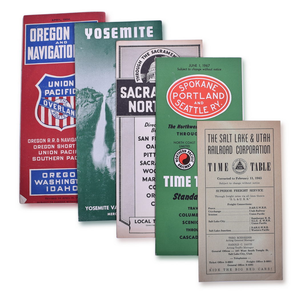 5162 - Eleven Western Railroad Public and Employee Timetable - 1904 to 1992 - Union Pacific, Rio Grande Southern Railroad, Oregon Railroad, Southern Pacific, Sacramento Northern thumbnail