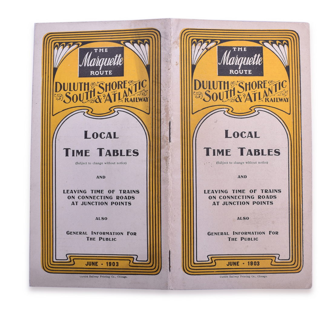 5168 - The Marquette Route Railroad Timetable - June 1903 - Duluth, South Shore, & Atlantic Railway thumbnail