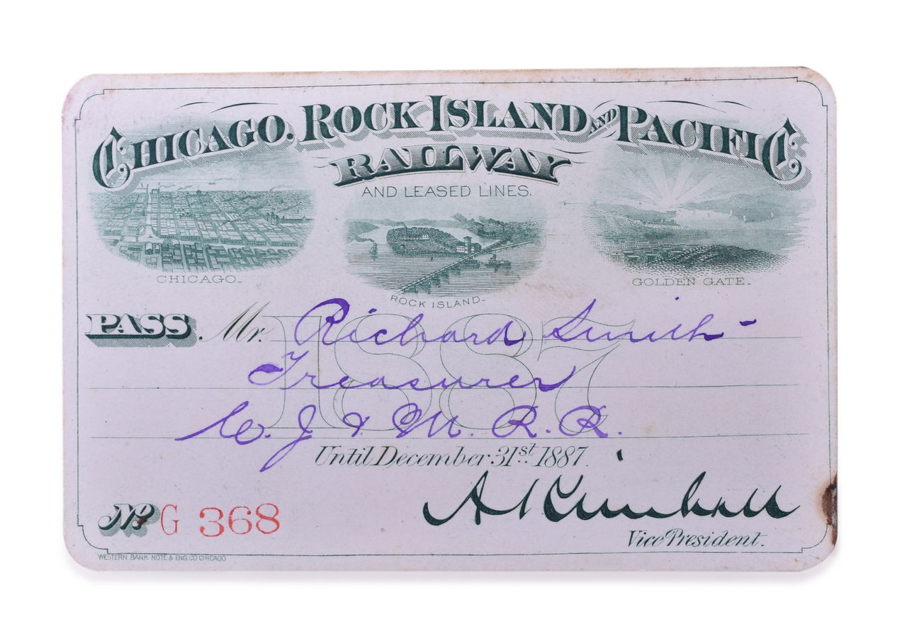 5169 - 1887 Chicago, Rock Island & Pacific Annual Pass thumbnail