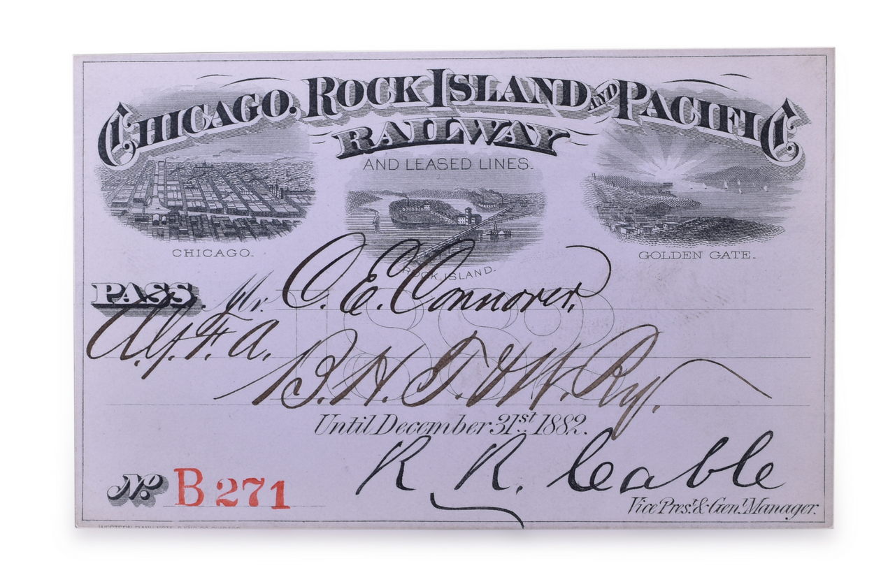5171 - 1882 Chicago, Rock Island & Pacific Annual Pass thumbnail