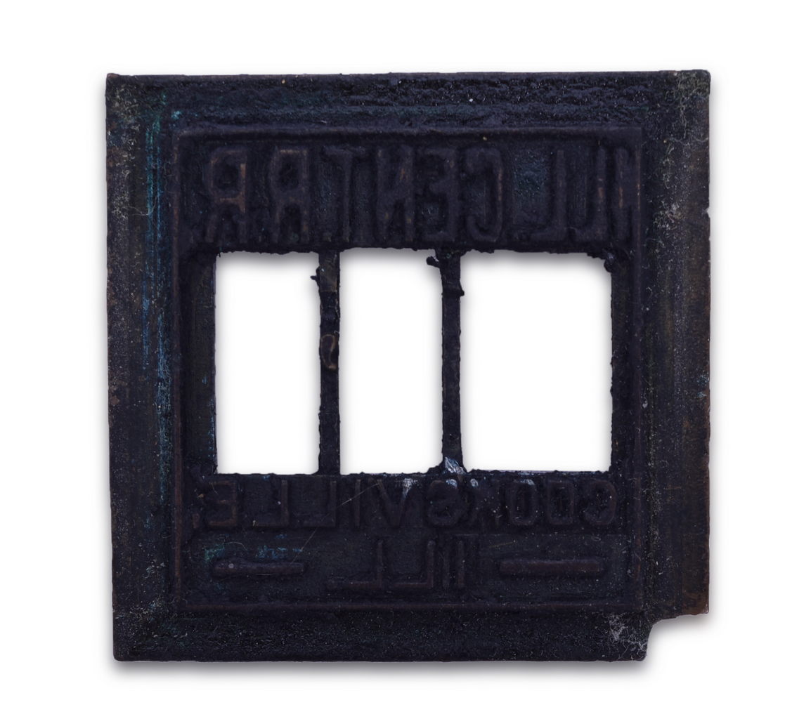 5179 - Illinois Central Cooksville Illinois Ticket Dater Die thumbnail