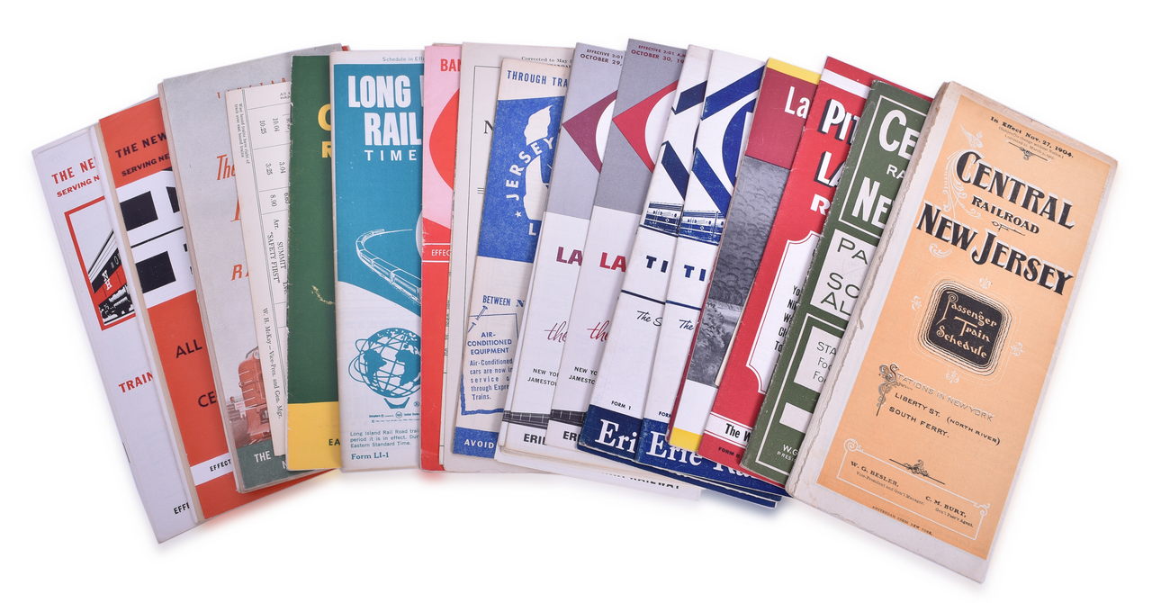 5182 - Sixty-Six North Eastern Railroad Public and Employee Timetables - 1904 to 1970 - Penn Central, New York, New Haven, and Hartford, Long Island, Boston and Maine, Erie, Lackawanna thumbnail