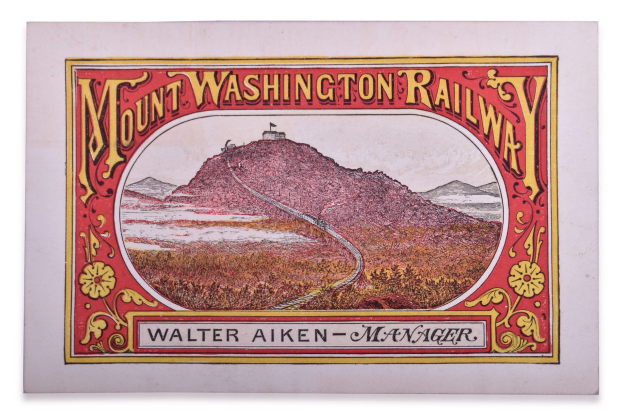 5183 - Three Color 1879 Mount Washington Railway Timetable Notice thumbnail