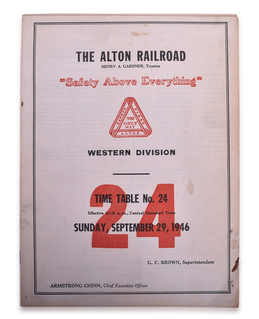 5185 - Three Chicago and Alton Employee Timetables - 1933, 1946, 1946 thumbnail
