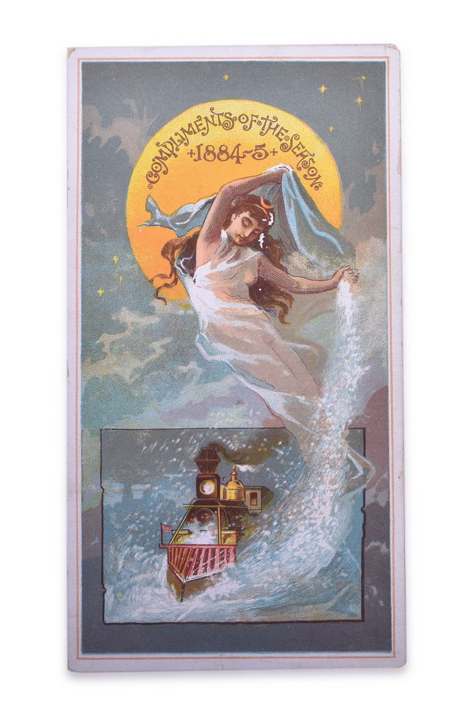 5201 - 1884-85 Chicago and Alton Railroad Holiday Greeting Card thumbnail