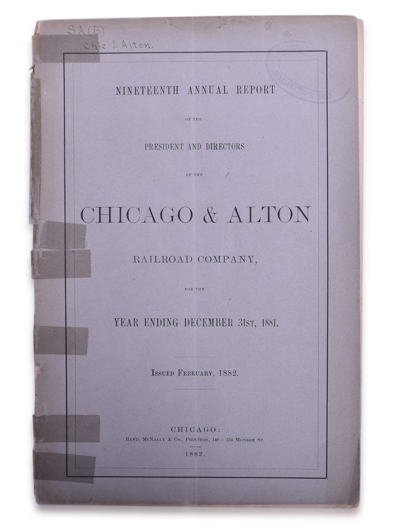 5214 - Chicago & Alton Railroad 1881 Annual Report thumbnail