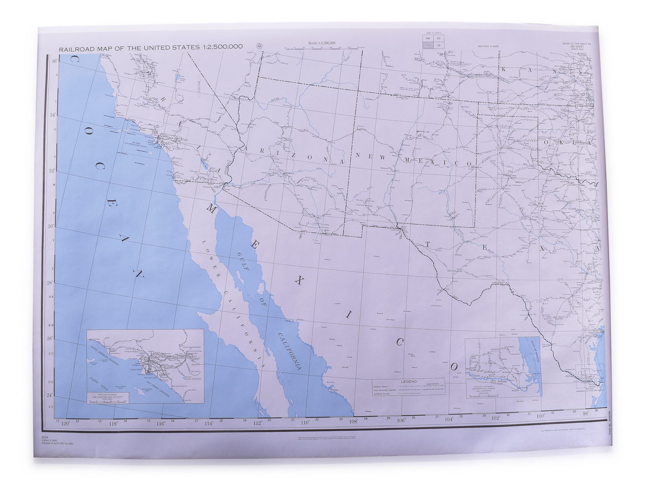 5227 - Approximately 100+ Railroad and Topographical United States Maps thumbnail