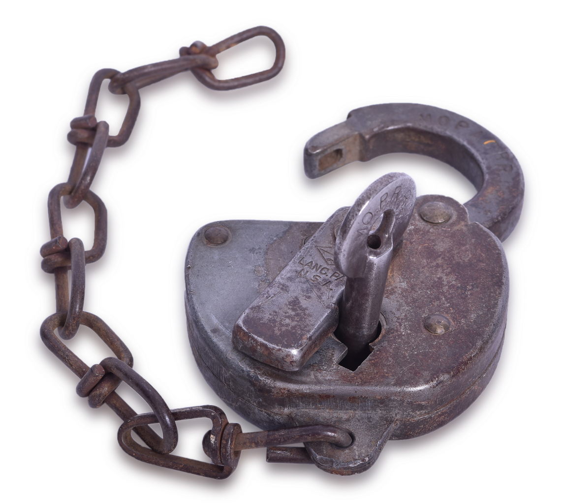 5230 - Three Missouri Pacific Railroad Locks and Keys - Slaymaker thumbnail