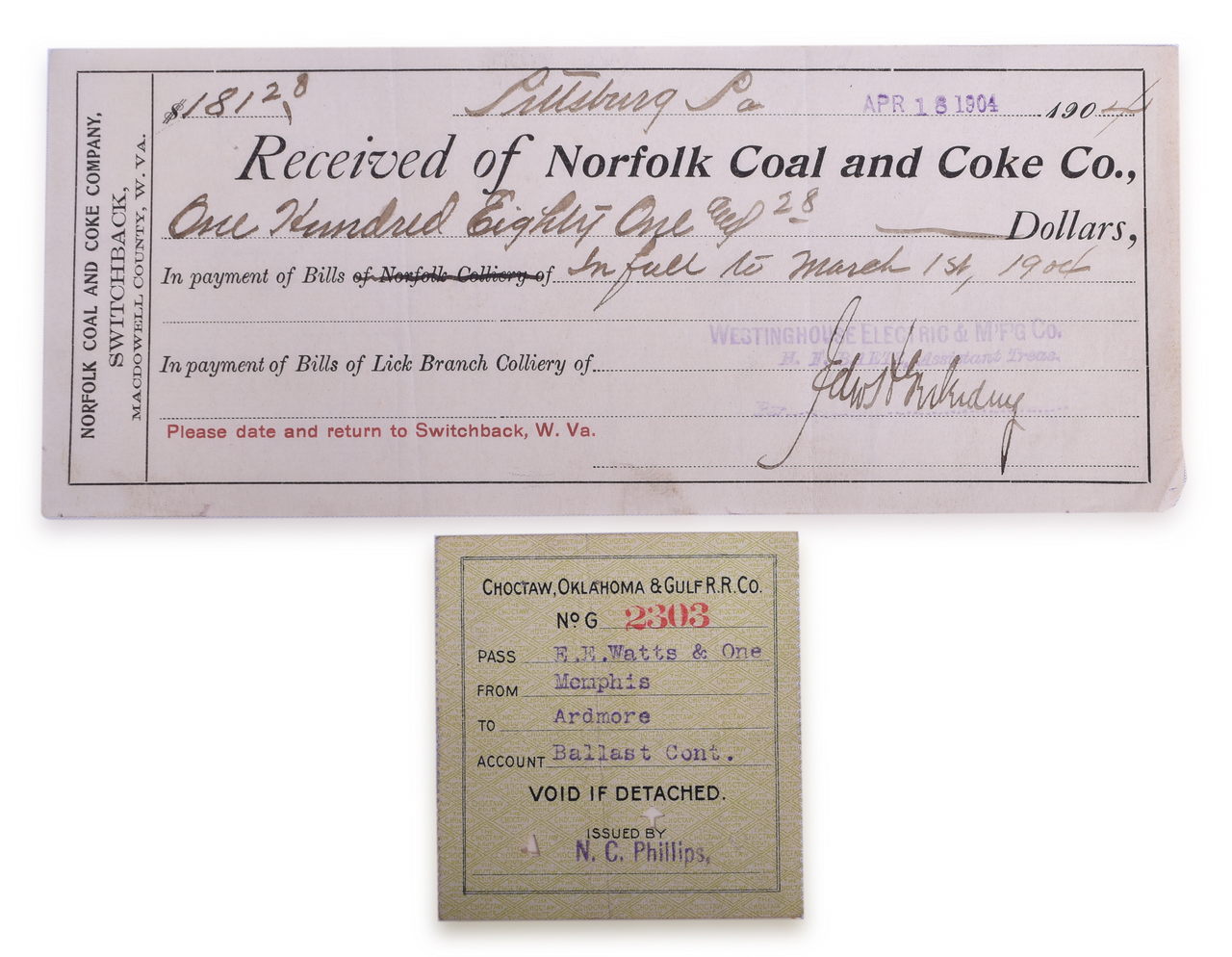 5253 - Late 19th Century Chicago and Rock Island Railroad Company Stocks, Fort Wayne, Cincinnati, & Louisville Postal Card, Rock Island Advertising, and More thumbnail