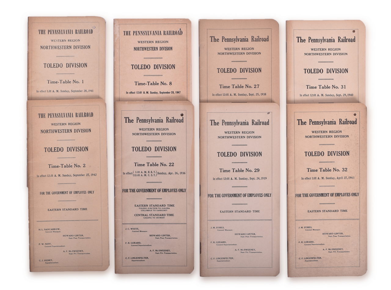 5261 - Eight Pennsylvania Railroad Employee Timetables - 1936 to 1947 thumbnail