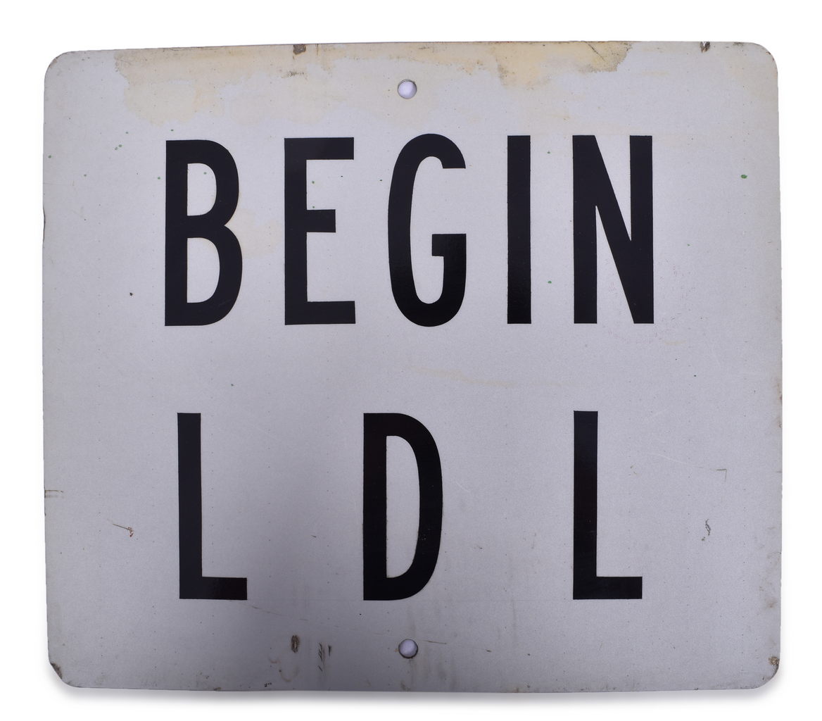 5273 - Pair of Aluminum Light Density Freight Line Signs - Penn Central Railroad Conrail thumbnail