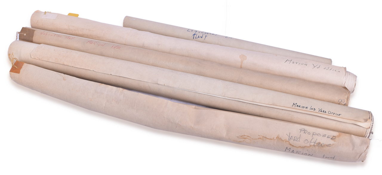 5291 - Eight Pennsylvania Railroad Blueprints for Marion Indiana Area - 1916 and 1950's thumbnail