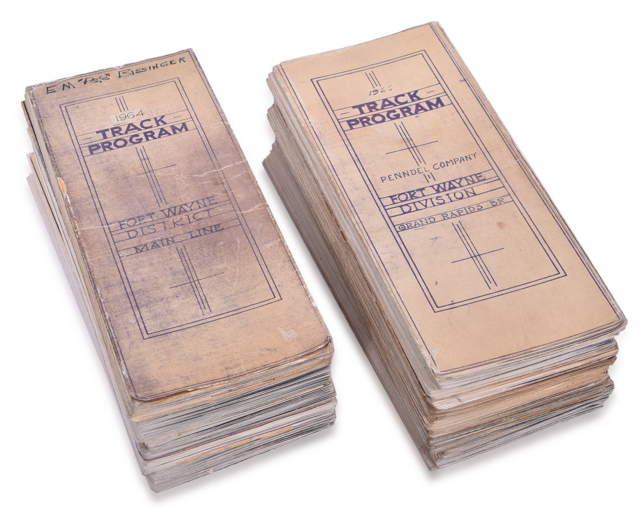 5301 - Eleven Track Program Charts Fort Wayne District Pennsylvania Railroad - 1960's thumbnail