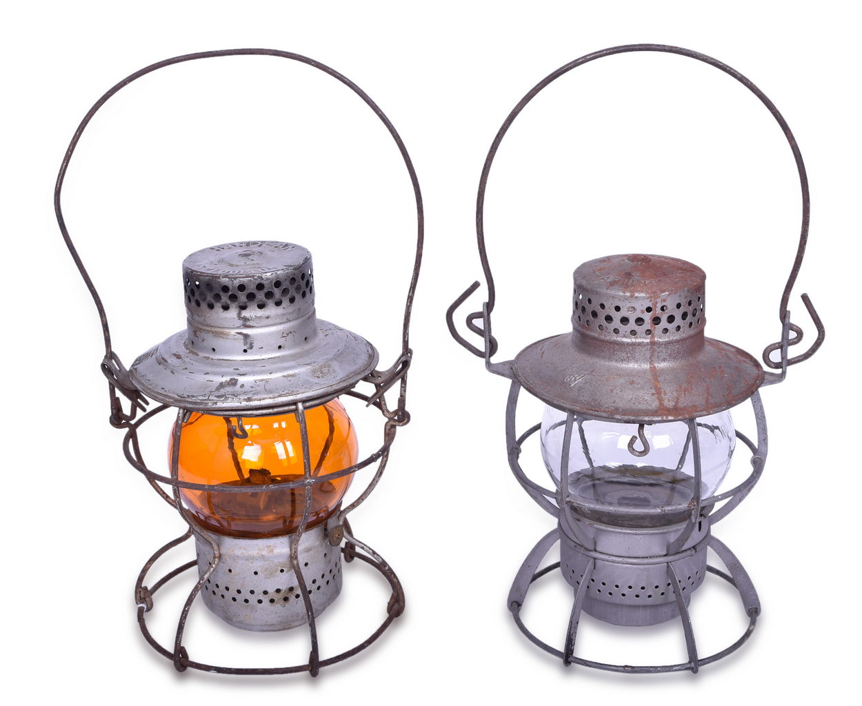 5306 - Pair of Pennsylvania Railroad Lanterns - Handlan and Dressel thumbnail