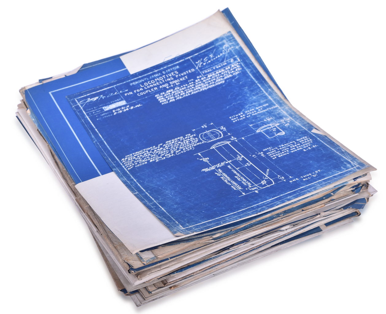 5307 - Forty-Nine Pennsylvania Railroad Steam Locomotive Blueprints - 1912 to 1949 thumbnail