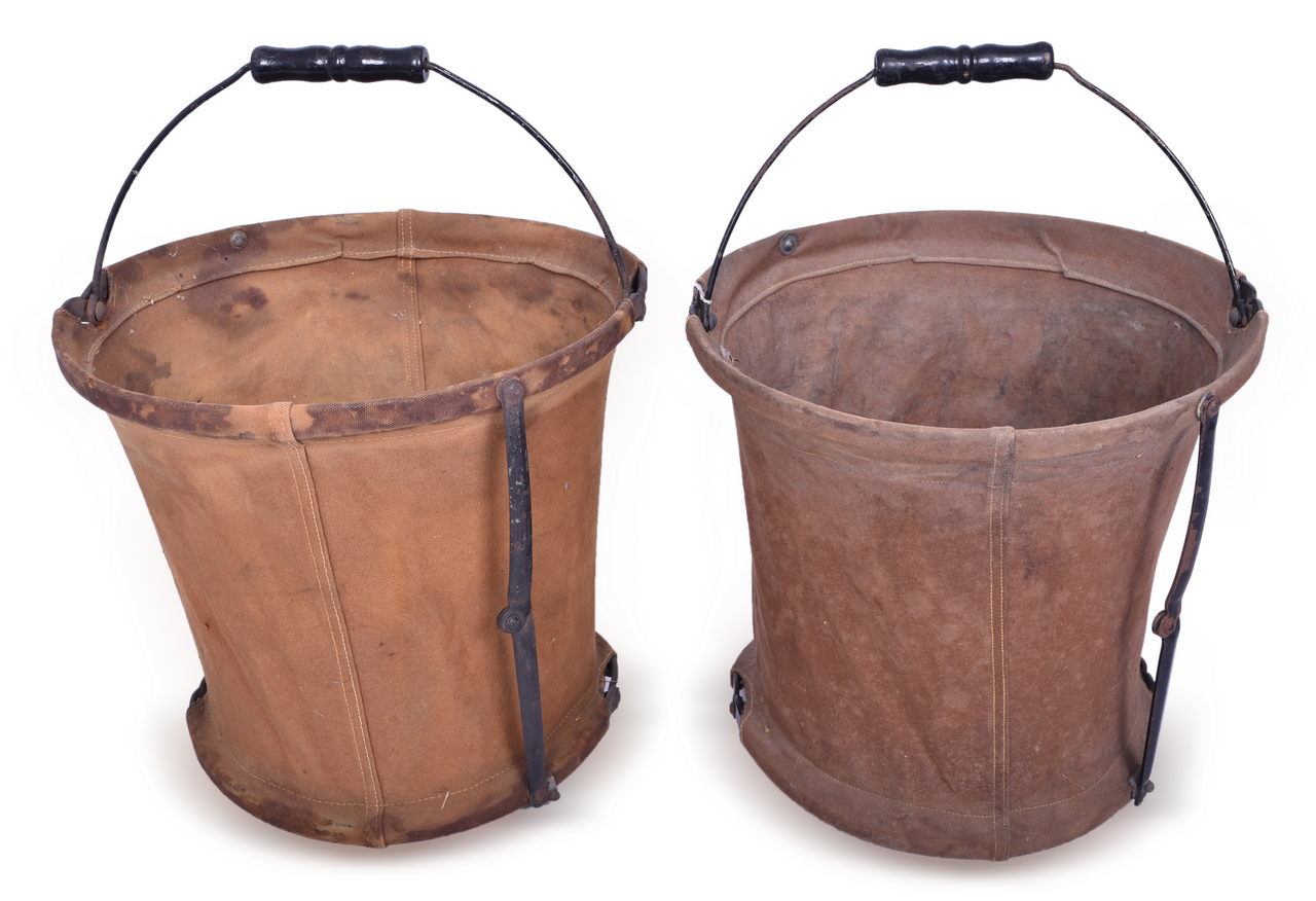 5320 - Pair of New York Central and Boston and Maine Railroad Canvas Collapsible Buckets thumbnail