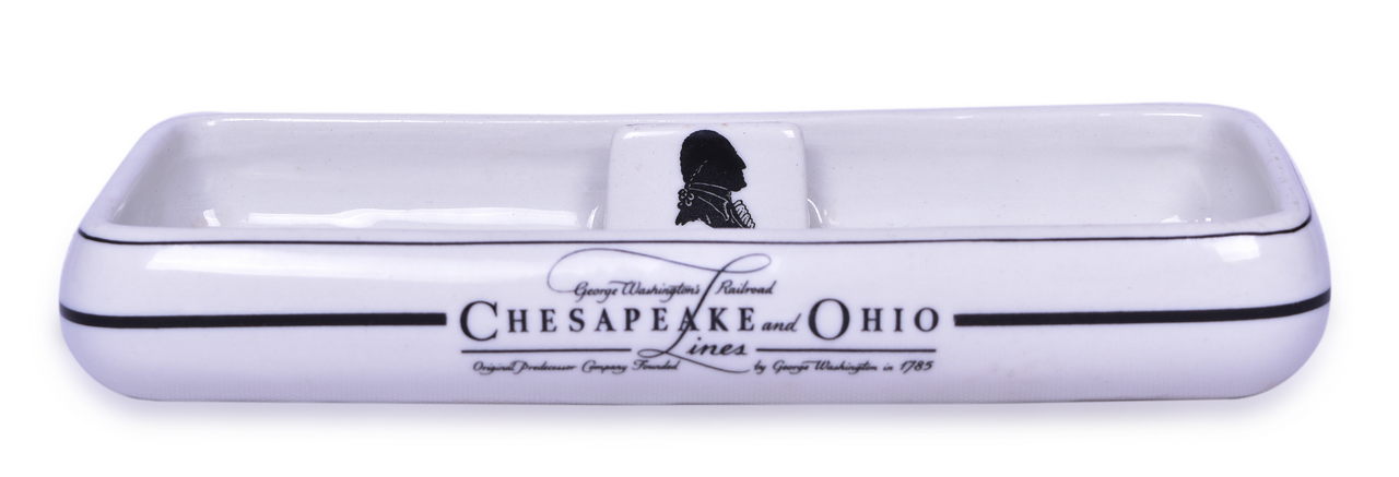 5351 - Buffalo China George Washington's Railroad Chesapeake and Ohio Lines Ash Tray thumbnail