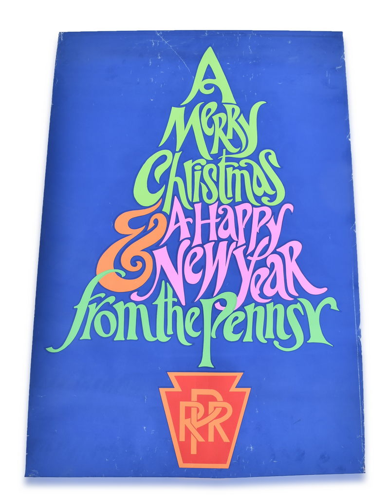 5368 - Original 1960's Pennsylvania Railroad Christmas Poster thumbnail