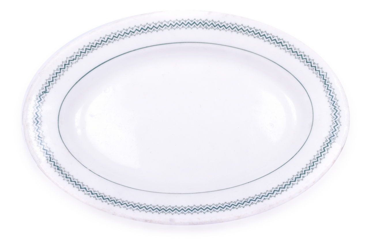 5371 - Reading Railroad China New Jersey Central Bound Brook Oval Dish 8