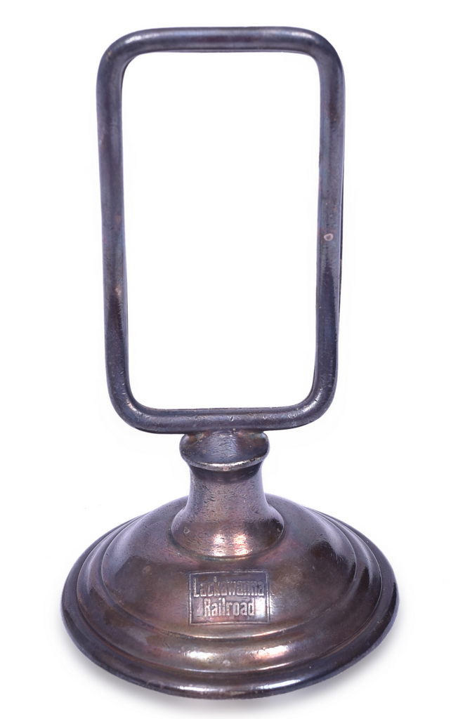 5383 - Reed & Barton Lackawanna Railroad Silver Menu Holder thumbnail