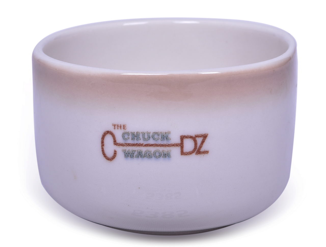 5385 - Chicago Burlington & Quincy Railroad China Chuck Wagon Bouillon Cup thumbnail