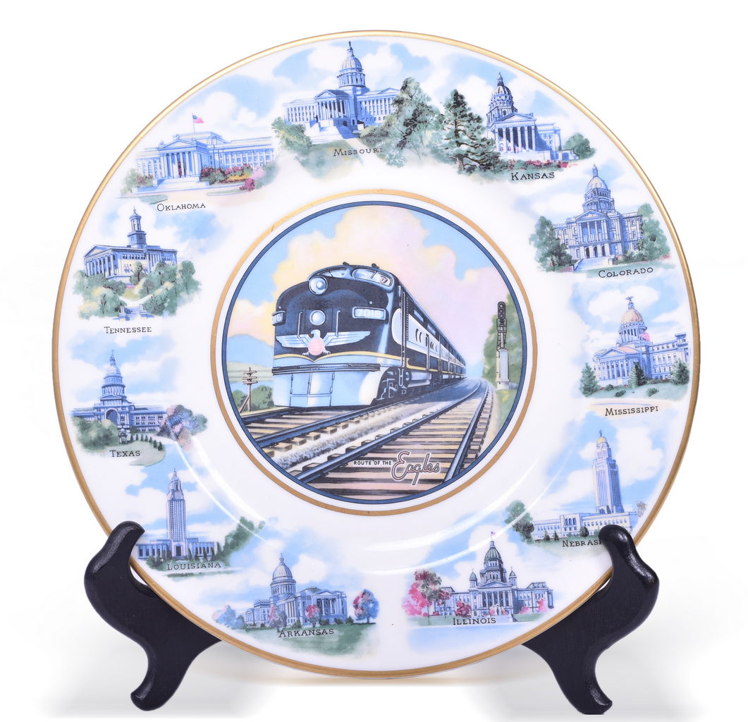 5389 - Syracuse China Missouri Pacific Lines Service Plate 10 1/2