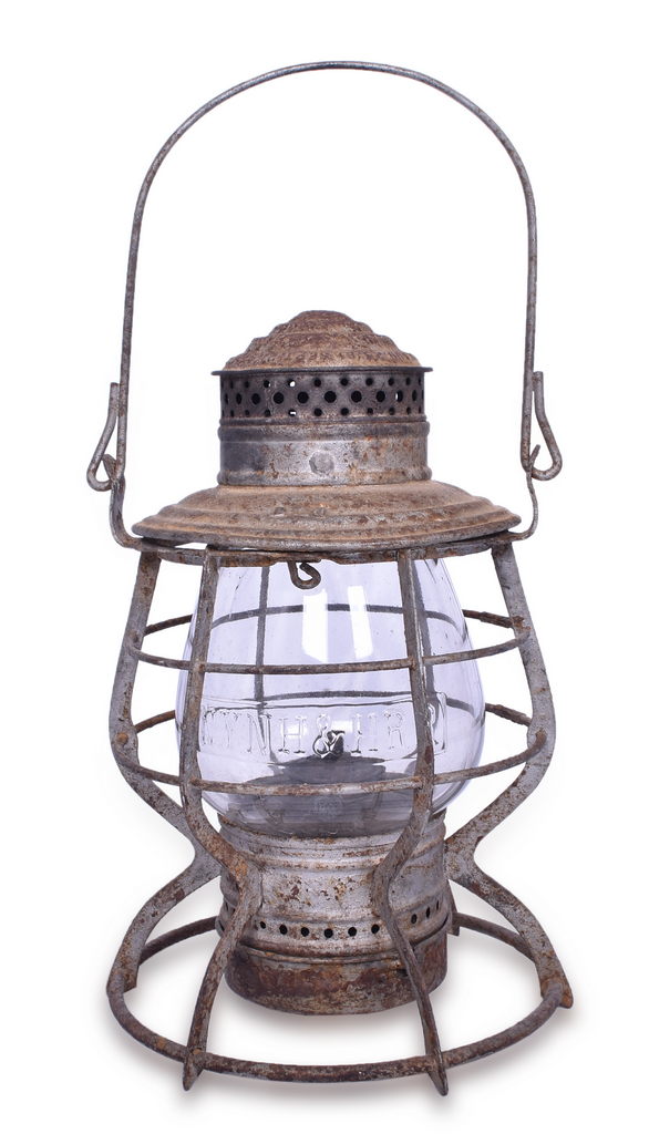 5406 - Adams & Westlake No. 11 New York, New Haven & Hartford Railroad Clear Tall Globe Lantern w/ Cast Globe thumbnail