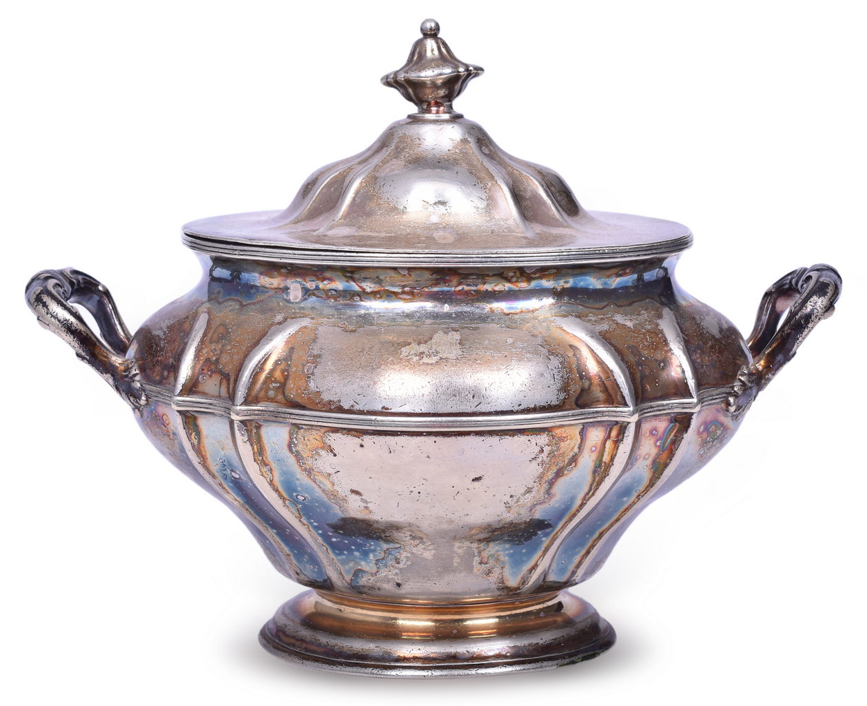 5419 - Gorham Silver Pennsylvania Railroad Double Handled Soup Tureen & Lid 2 3/4 Pints thumbnail