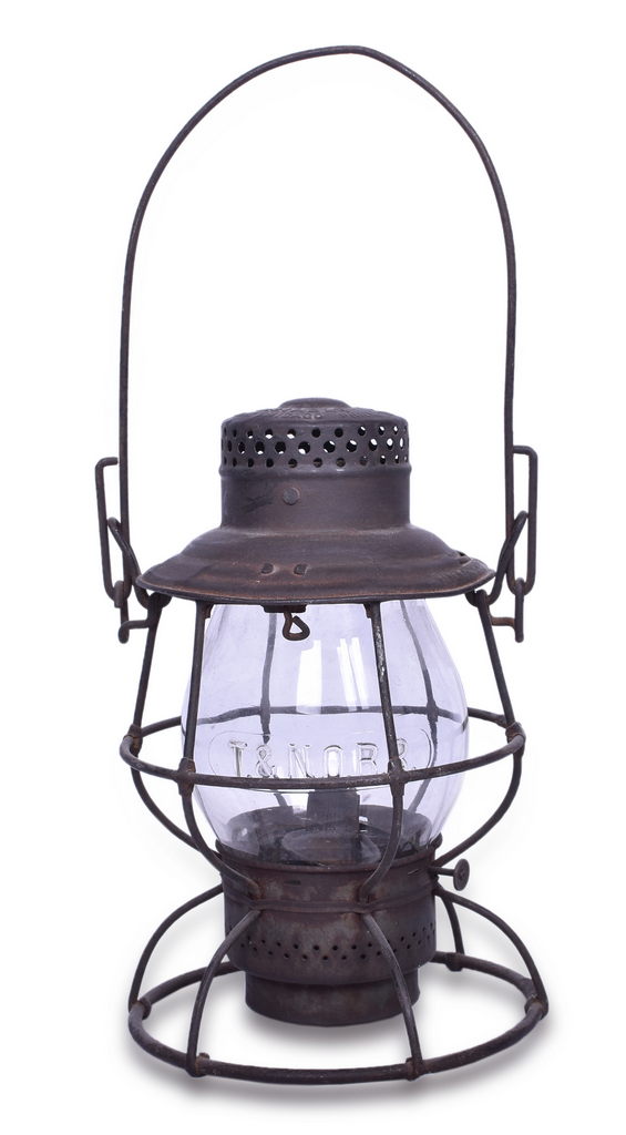 5422 - Adams & Westlake Texas & New Orleans Railroad Reliable Lantern w/ Cast Globe thumbnail