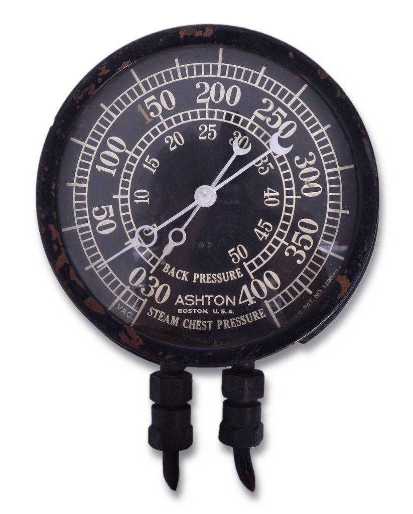 5454 - Ashton Dual Steam Locomotive Gauge - Steam Chest and Back Pressure thumbnail