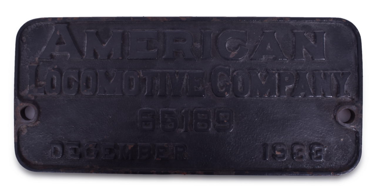 5474 - American Locomotive Company / ALCO Okmulgee Northern Railway 2-8-0 No. 5 Builders Plate thumbnail