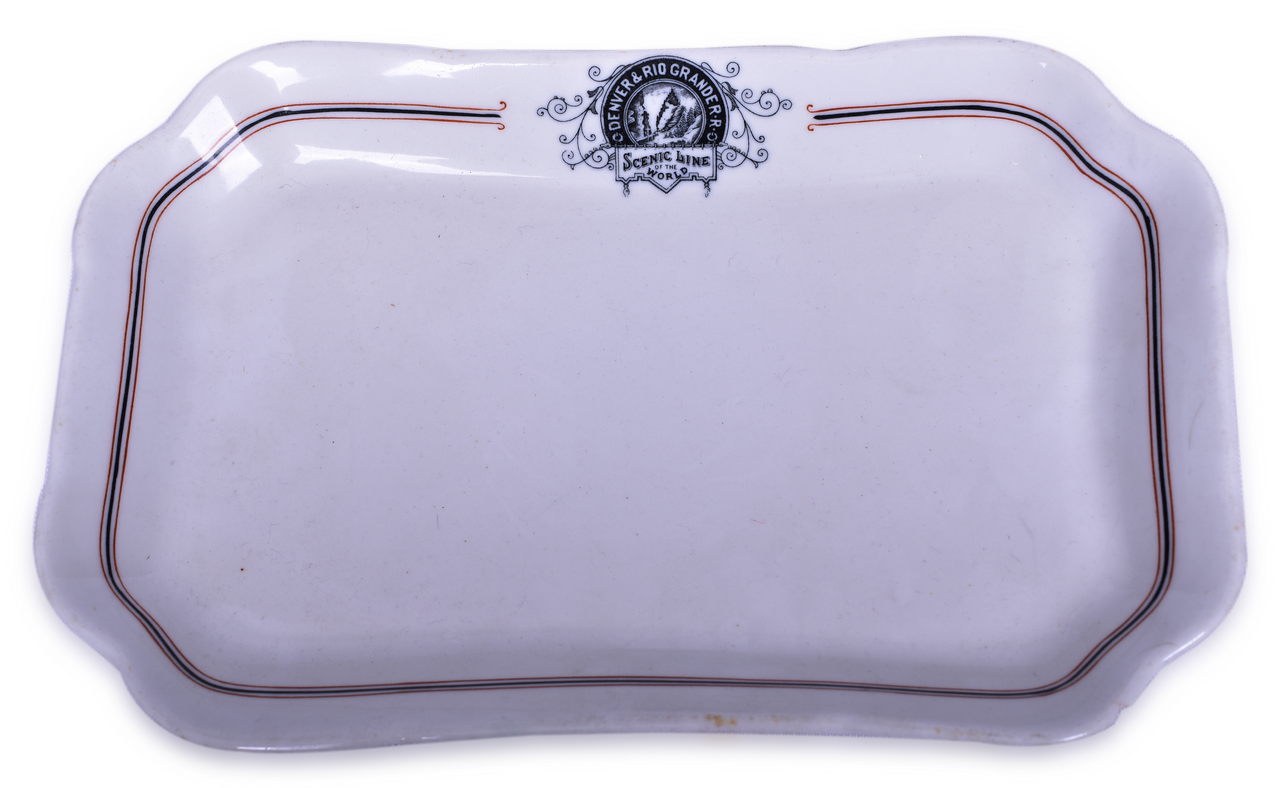 5475 - Pair of Denver & Rio Grande Railroad China Curecanti Rectangular Platters 11